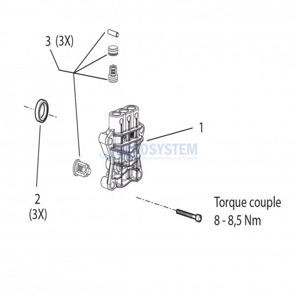 KIT LAVOR 8.101.0023C Testata Valvole e Tenute
